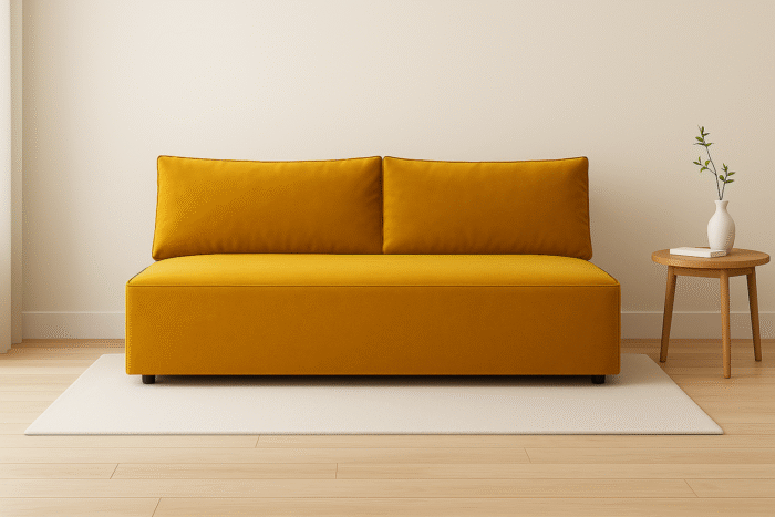 Sofa mit schlaffunktion und bettkasten, Schlafsofa DUO Velours Salvador