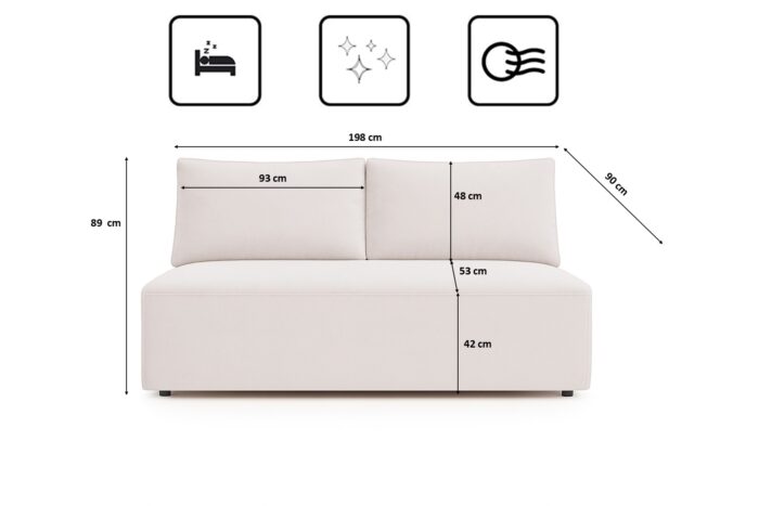 Sofa mit schlaffunktion und bettkasten, Schlafsofa DUO Velours Salvador