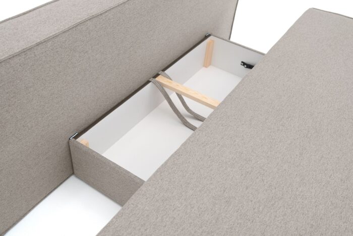 Schlafsofa NOMI mit Bettkasten und Schlaffunktion,Strukturstoff Faro