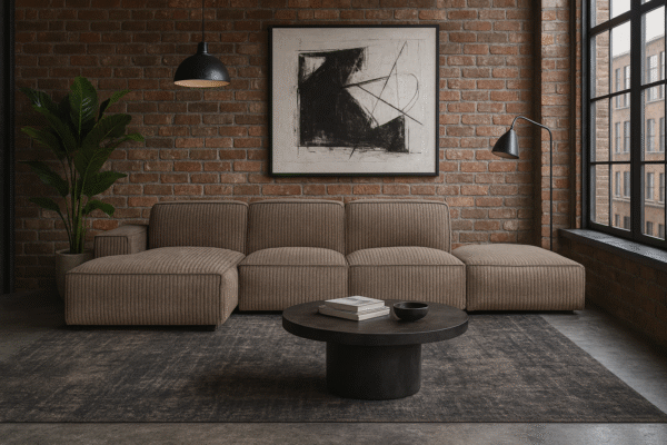 Ecksofa Cursal – modulares L-Sofa mit großzügigem Design stoff Poso