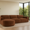 Ecksofa Cursal Round – modulares L-Sofa mit sanften Rundungen stoff Salvador