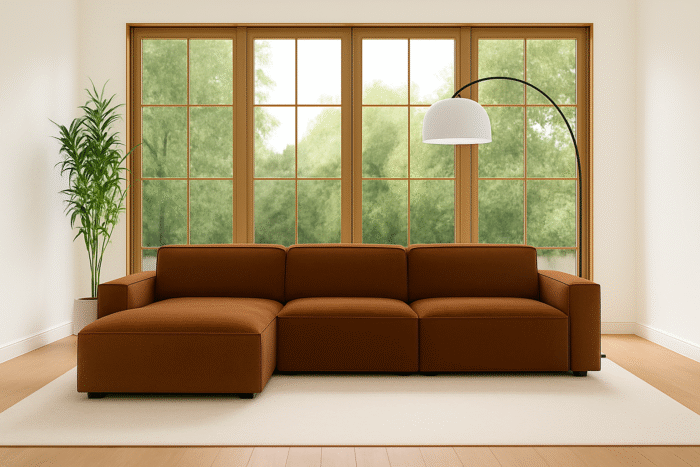 Ecksofa Cursal L-Form – modular, modern, unvergleichlich bequem stoff Salvador