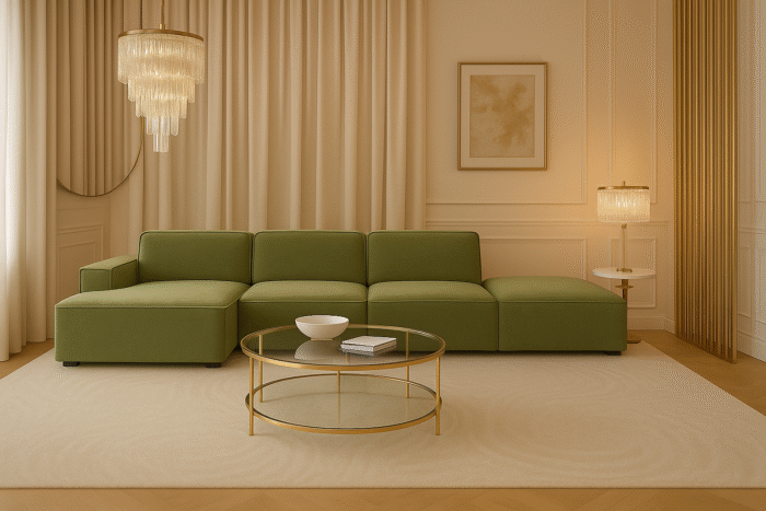 Ecksofa Cursal – modulares L-Sofa mit großzügigem Design stoff Salvador