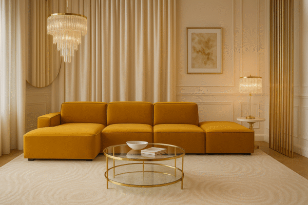 Ecksofa Cursal – modulares L-Sofa mit großzügigem Design stoff Salvador