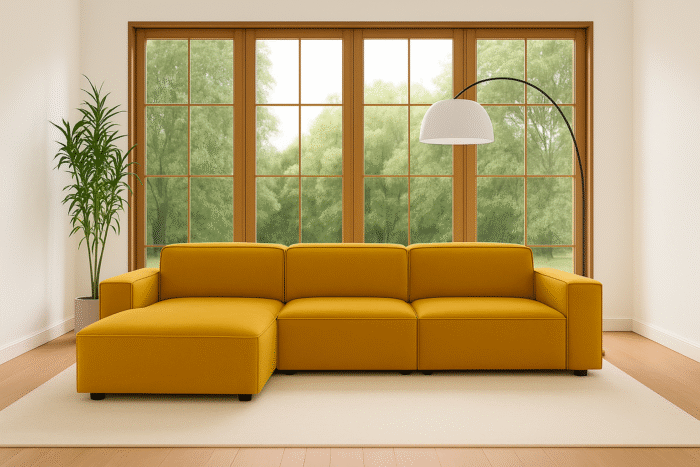 Ecksofa Cursal L-Form – modular, modern, unvergleichlich bequem stoff Salvador