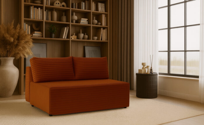 Schlafsofa, Sofa mit Bettkasten, DUO Cordstoff