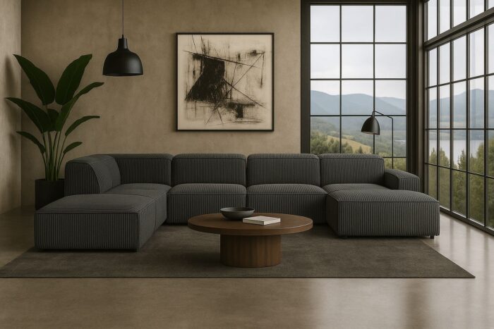 Ecksofa Cursal V – großes modulares Design für Stil und Komfort stoff Poso