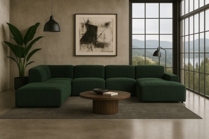 Ecksofa Cursal V – großes modulares Design für Stil und Komfort stoff Poso