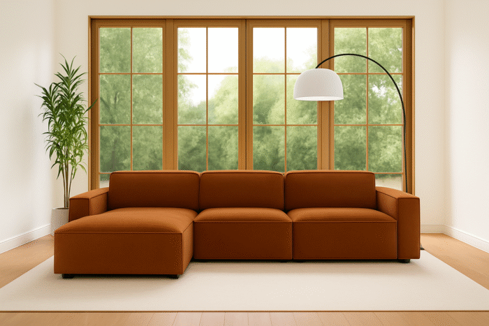 Ecksofa Cursal L-Form – modular, modern, unvergleichlich bequem stoff Salvador