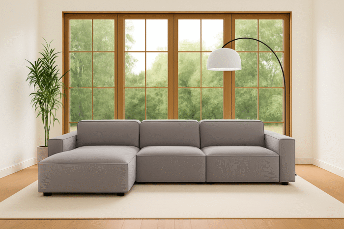 Ecksofa Cursal L-Form – modular, modern, unvergleichlich bequem stoff Salvador