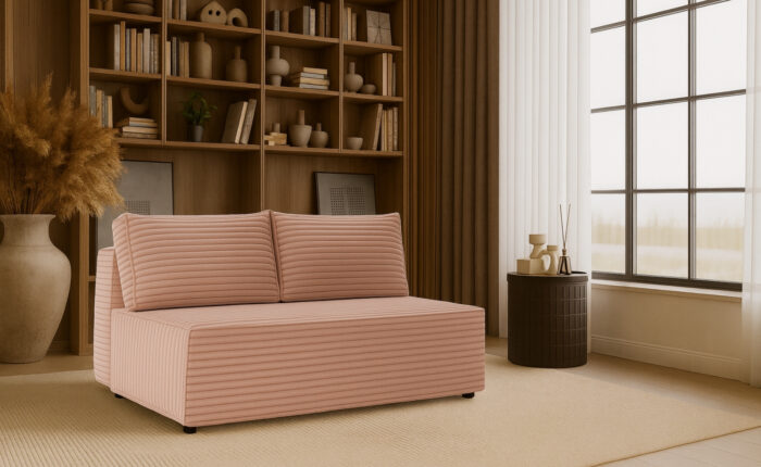 Schlafsofa, Sofa mit Bettkasten, DUO Cordstoff