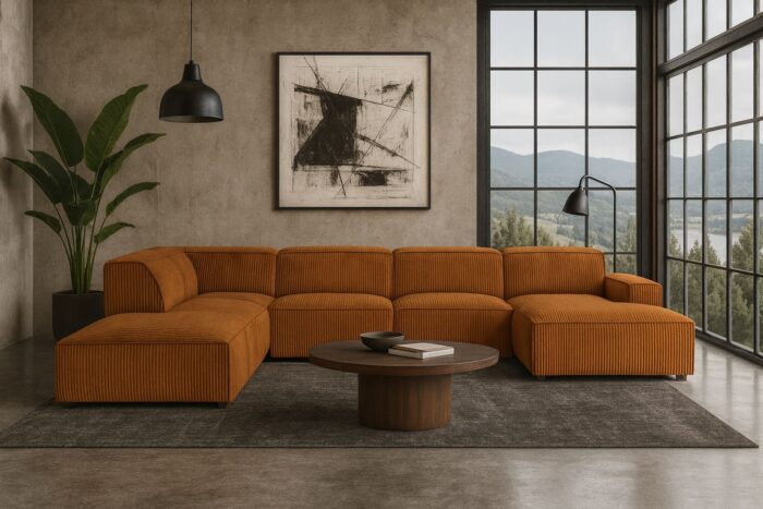 Ecksofa Cursal V – großes modulares Design für Stil und Komfort stoff Poso