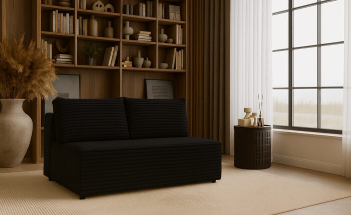 Schlafsofa, Sofa mit Bettkasten, DUO Cordstoff
