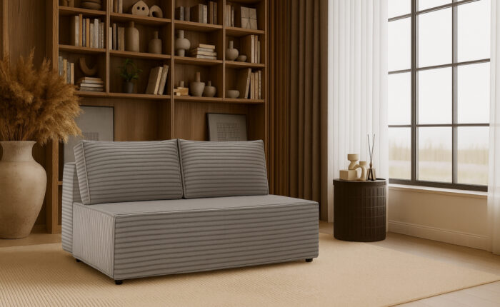 Schlafsofa, Sofa mit Bettkasten, DUO Cordstoff