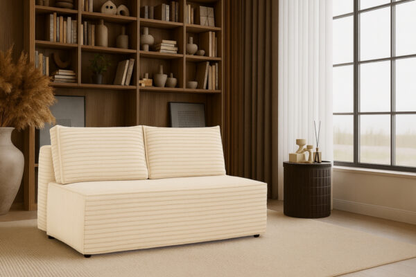 Schlafsofa, Sofa mit Bettkasten, DUO Cordstoff