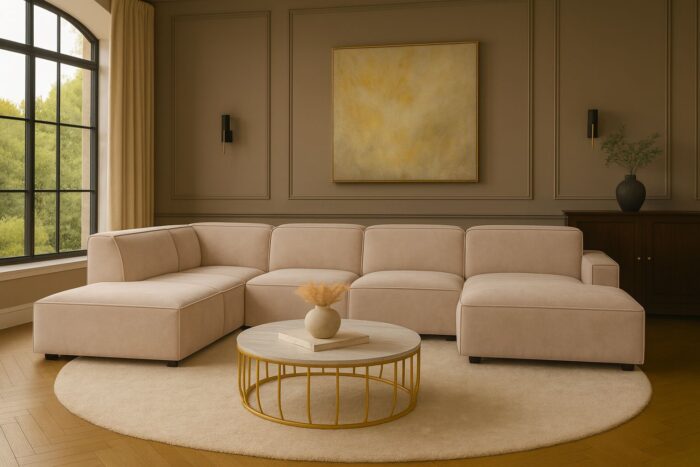 Ecksofa Cursal V – großes modulares Design für Stil und Komfort stoff Salvador