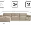 Ecksofa Cursal L-Form – modular, modern, unvergleichlich bequem stoff Artico