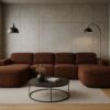 Ecksofa Cursal Round U-Form – großes modulares Sofa mit sanften Rundungen stoff Poso