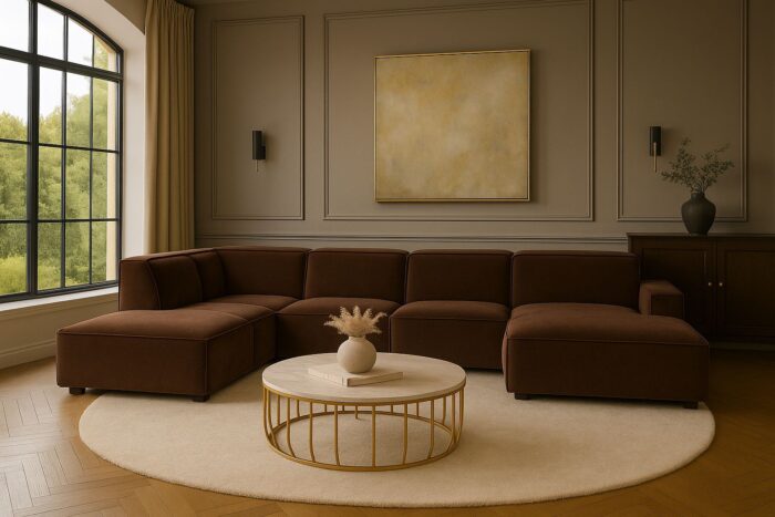 Ecksofa Cursal V – großes modulares Design für Stil und Komfort stoff Salvador