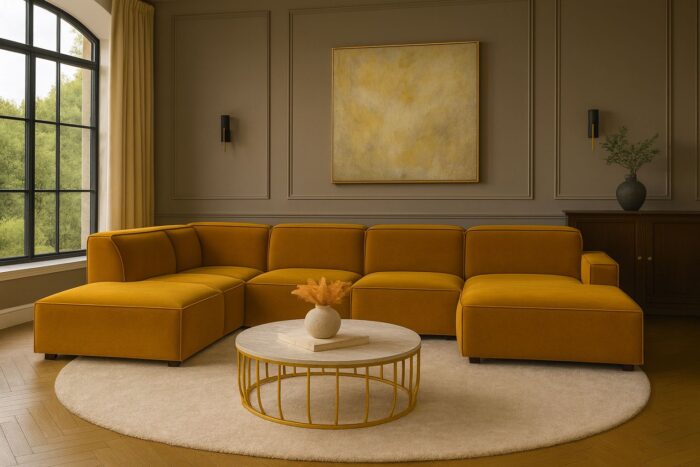 Ecksofa Cursal V – großes modulares Design für Stil und Komfort stoff Salvador