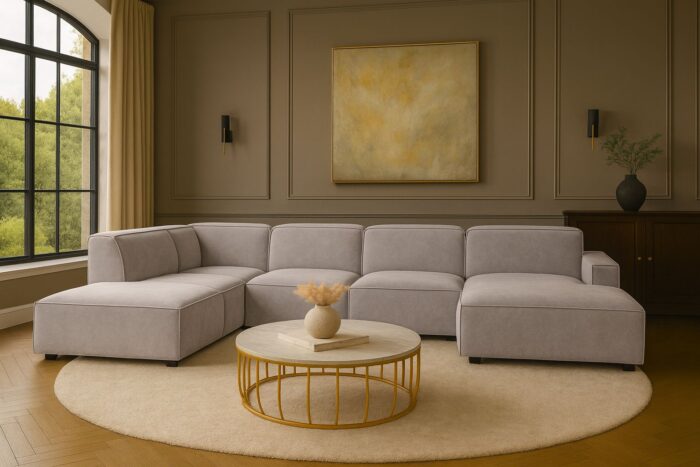 Ecksofa Cursal V – großes modulares Design für Stil und Komfort stoff Salvador