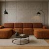 Ecksofa Cursal Round U-Form – großes modulares Sofa mit sanften Rundungen stoff Poso