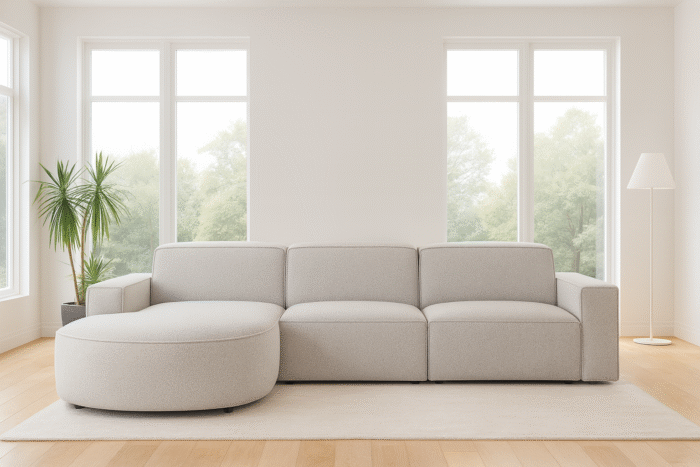 Ecksofa Cursal Round – modulares L-Sofa mit sanften Rundungen stoff Artico