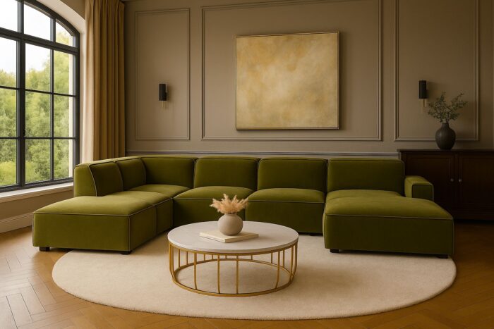 Ecksofa Cursal V – großes modulares Design für Stil und Komfort stoff Salvador