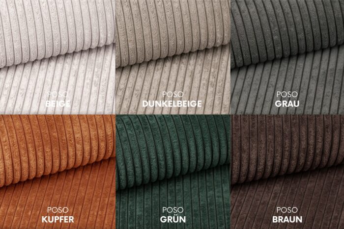 Ecksofa Cursal V – großes modulares Design für Stil und Komfort stoff Poso