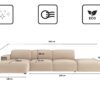 Ecksofa Cursal – modulares L-Sofa mit großzügigem Design stoff Salvador