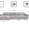 Ecksofa Cursal L-Form – modular, modern, unvergleichlich bequem stoff Salvador