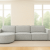 Ecksofa Cursal Round – modulares L-Sofa mit sanften Rundungen stoff Artico