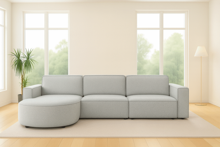 Ecksofa Cursal Round – modulares L-Sofa mit sanften Rundungen stoff Artico