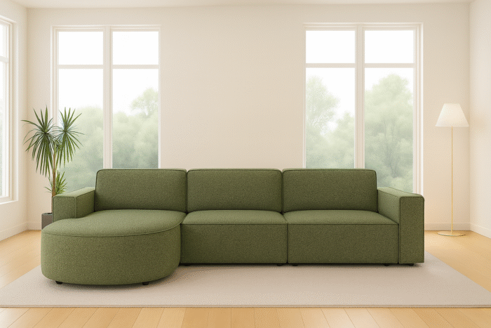 Ecksofa Cursal Round – modulares L-Sofa mit sanften Rundungen stoff Artico
