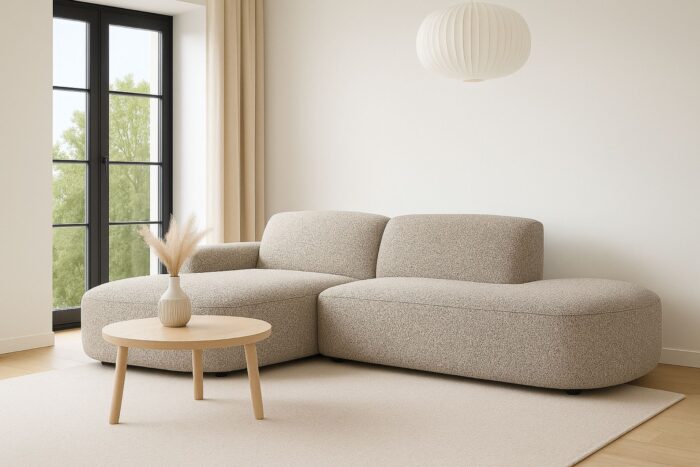 Ecksofa Cursal Atelier – modern, rund und unverwechselbar elegant stoff Artico