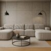 Ecksofa Cursal Round U-Form – großes modulares Sofa mit sanften Rundungen stoff Poso