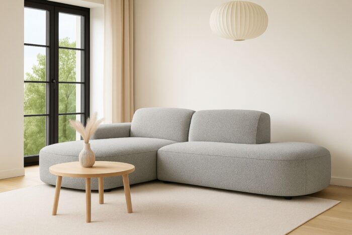 Ecksofa Cursal Atelier – modern, rund und unverwechselbar elegant stoff Artico