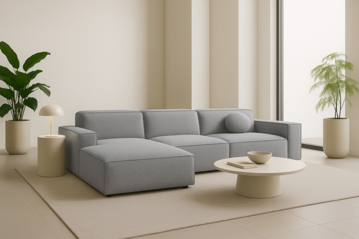 Ecksofa Cursal L-Form – modular, modern, unvergleichlich bequem stoff Artico