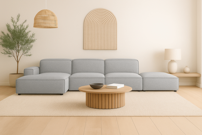 Ecksofa Cursal – modulares L-Sofa mit großzügigem Design stoff Artico