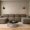 Ecksofa Cursal Round U-Form – großes modulares Sofa mit sanften Rundungen stoff Poso