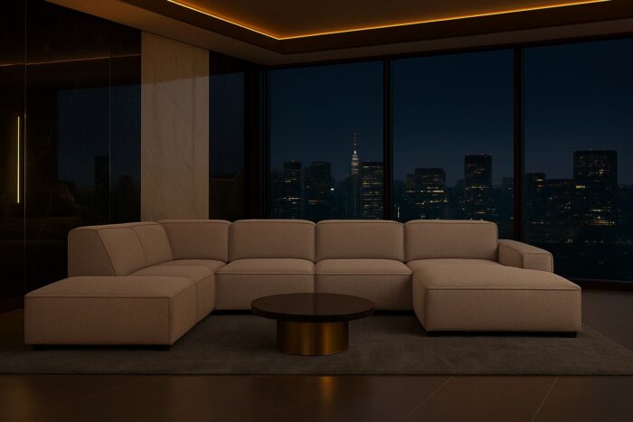 Ecksofa Cursal V – großes modulares Design für Stil und Komfort stoff Artico