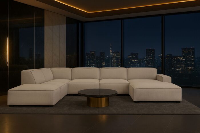 Ecksofa Cursal V – großes modulares Design für Stil und Komfort stoff Artico