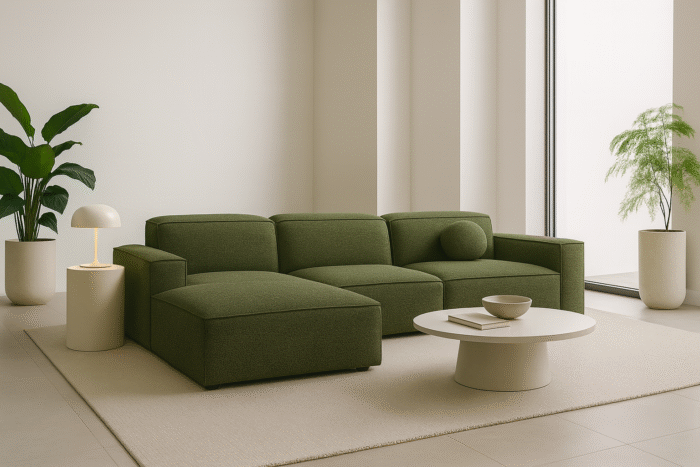 Ecksofa Cursal L-Form – modular, modern, unvergleichlich bequem stoff Artico