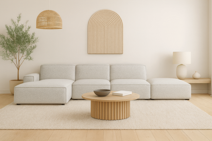 Ecksofa Cursal – modulares L-Sofa mit großzügigem Design stoff Artico