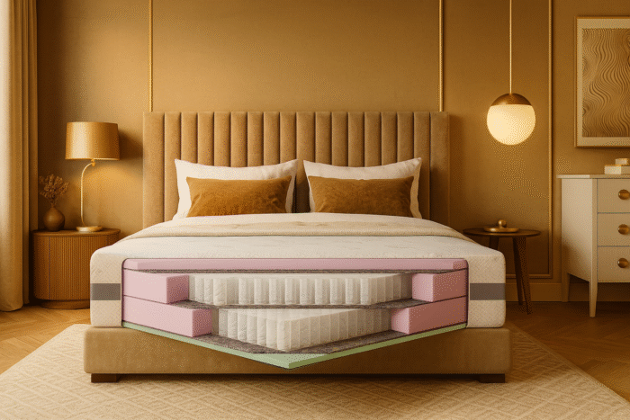 Matratze POCKET PREMIUM Elastizität, Komfort und doppelte Körperunterstützung