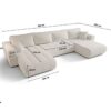Sofa modernes Ecksofa mit Schlaffunktion und Bettkasten im Stoff WIND MILO U