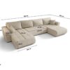Modernes Ecksofa mit Schlaffunktion und Bettkasten Sofa im Veloursstoff Monolith MILO U
