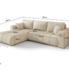 Sofa L-form modernes Ecksofa mit Schlaffunktion und Bettkasten im Veloursstoff Monolith MILO PREMIUM