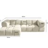 Ecksofa modernes Designsofa mit luxuriösem Strukturstoff im Stoff Puente AVERRO