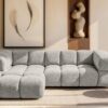 Ecksofa modernes Designsofa mit luxuriösem Strukturstoff im Stoff Puente AVERRO